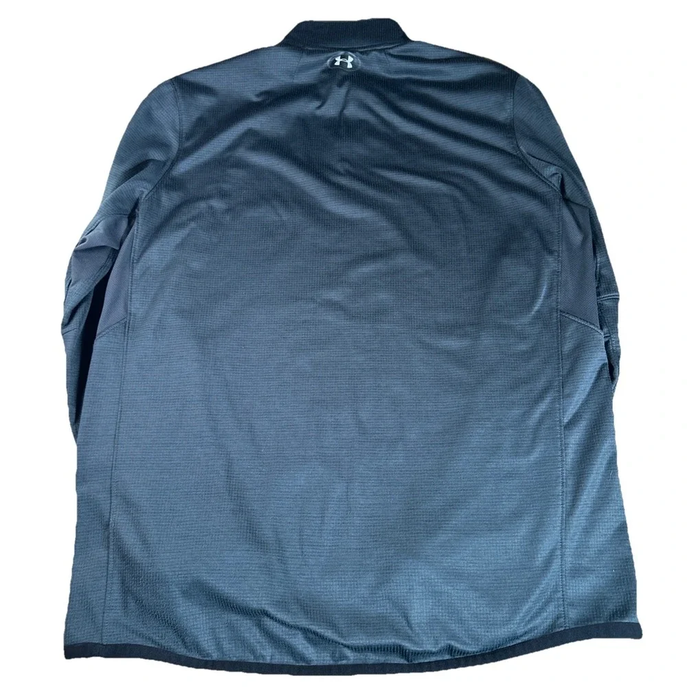 Under Armour 1/4 Zip‎ Men's L Cold Gear Reactor Gray Fitted Pullover Fleece